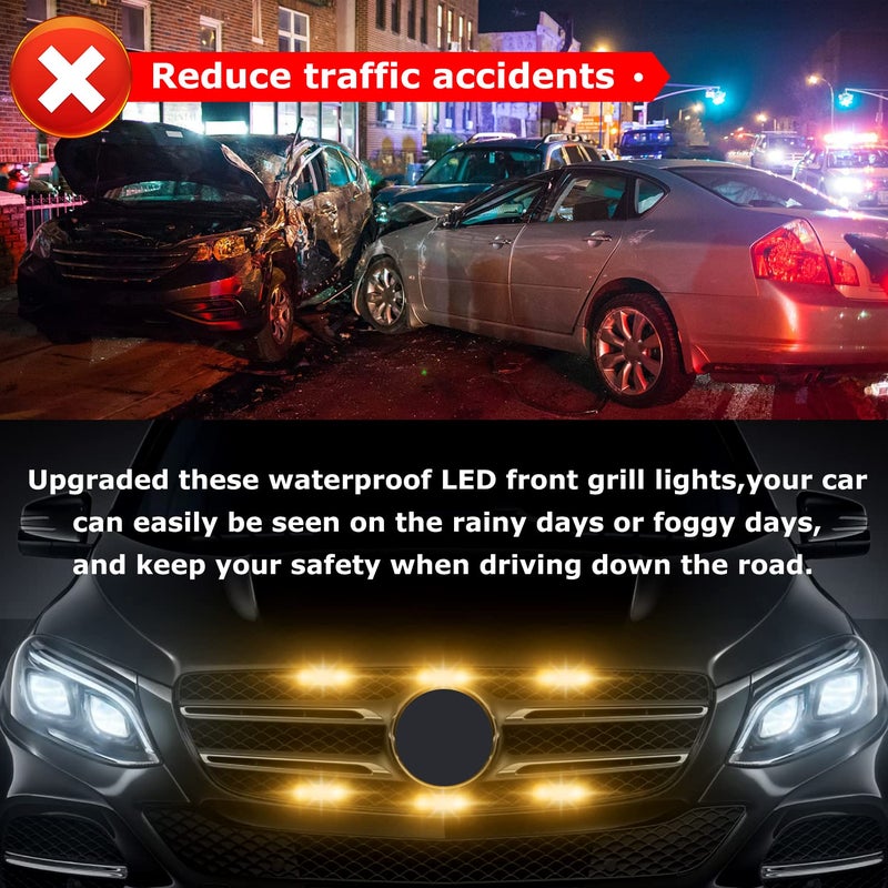 EASE2U E (UPGRADE 2) Led Strobe Lights for Emergency Vehicles Trucks 12-24V IP66 Waterproof (White Amber) - Image 4